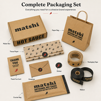 Boîte alimentaire personnalisée en papier kraft, boîte d'expédition ondulée avec impression de logo pour bouteilles de sauce piquante, cadeaux gastronomiques, condiments avec fenêtre