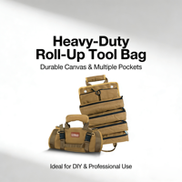 Sac de rangement pour outils Oxford imperméable avec fermeture éclair, pochette de rangement portable à enrouler, multi-poches, poignée, logo personnalisé OEM
