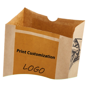 Bolsa de Papel Kraft Biodegradable Personalizada para Panadería, con Fondo Cuadrado, Desechable, para Almacenamiento, Empaque para Supermercado, Comida para Llevar, Hamburguesas - Product Image 1