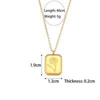 Colliers en acier inoxydable plaqué or 18 carats pour femmes