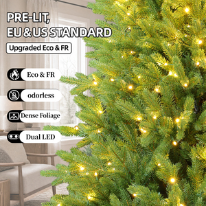 Árbol de Navidad Artificial de Gran Tamaño, 6 pies/7 pies, Verde, de Polietileno, con Certificación CE y UL, Diseño Personalizado OEM/ODM, Venta al Por Mayor - Product Image 2