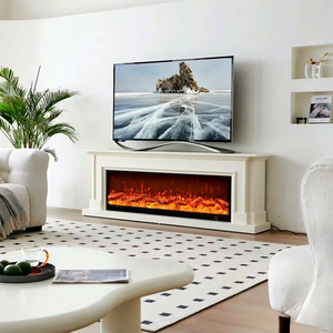 <span class=keywords><strong>Cheminée</strong></span> électrique encastrée murale pour intérieur, décorative, avec <span class=keywords><strong>LED</strong></span> et flamme artificielle réaliste, pour la décoration murale intérieure - Product Image 5