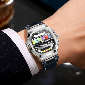 นาฬิกาข้อมือหนังผู้ชายทรงกลมควอตซ์ ดีไซน์เฉพาะกลุ่มแฟชั่น Binbond 1984 สไตล์ใหม่ ปฏิทินคู่ สไตล์ธุรกิจ กันน้ำ 30 เมตร - Product Image 2