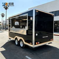 Camion de café mobile, chariot à café mobile, remorque bar mobile, remorque de service commercial, remorque de camion de restauration, remorque de camion de café pour entreprise