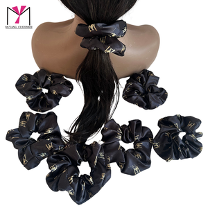 MUYANG – Nouveaux élastiques à cheveux personnalisés pour filles, chouchous imprimés avec logo, couleurs sur mesure, faible MOQ, outils d'extension capillaire - Product Image 3
