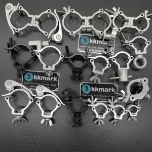 Kkmark TUV 1'' 1.5'' 2'' 20mm 35mm 50mm 60mm Slivery Black Colorful Stage Lighting Truss Hook Aluminum Truss Pipe Clamp