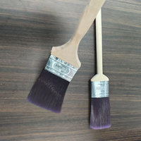 Pinceau à manche en bois de haute qualité peinture lisse soyeuse pinceaux plats pour la décoration et la conception de la maison