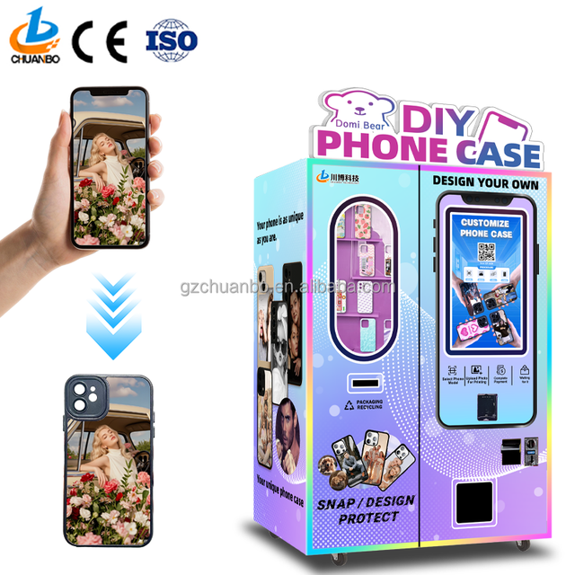 Commercial Custom Print Phone Case Vending Machine with SDK Function Touchscreen & Cloud-Based Management