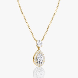 Factory Direct Sale 14k Gold Filled Pear Cut Vvs Gra Moissanite Jewelry Elegant Water Drops Necklace for Women - Product Image 6