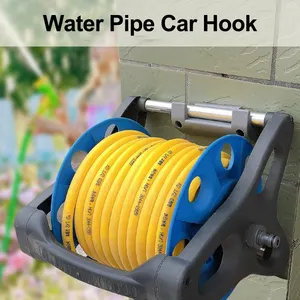 Garden Hose Reel Holder PVC Wall Mounted Hanger Storage Hook Rack Reel Pipe Holder With 4pcs Expansion Screws