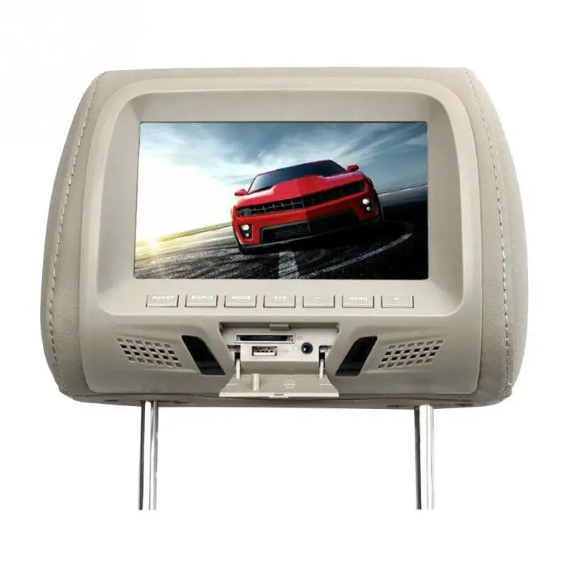 7 인치 일반 차량 디지털 디스플레이 HD 머리 받침 TV 모니터 뒷좌석 엔터테인먼트 DVD 플레이어 비디오 오디오 시스템 원격