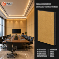 Panneau acoustique micro-perforé en HDF noir WINEGO, panneau mural acoustique en placage de bois personnalisé pour les maisons d'opéra, les bureaux