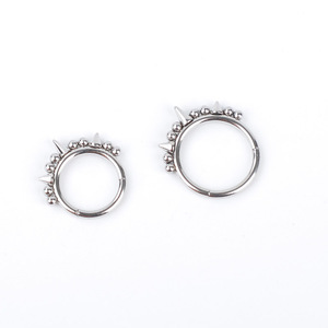 Anillo de Nariz con Puntas de Acero Inoxidable 316L, Aro para Septum, para Cartílago de la Oreja, Joyería para Piercing Corporal |   Múltiples Colores - Product Image 1