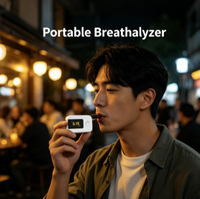 Airsense K1 Alat Tes Alkohol Profesional untuk Pengemudi dengan Lampu Berkedip Breathalyzer Digital Alcotester