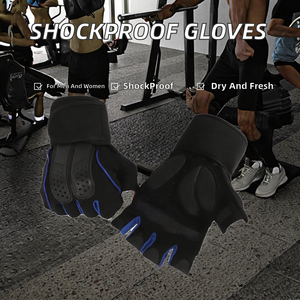 Gants d'entraînement en cuir respirant anti-vibrations, absorbant les chocs, durables, séchage rapide, pour entraînements intensifs, musculation, cyclisme - Product Image 2