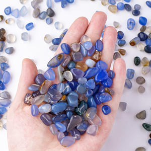 Pierre de désmagnétisation en cristal, gravier d'agate bleue, cristal à grains fins, aquarium de poissons en pot, micro-paysage, pierre de paysage, pierre brute - Product Image 3