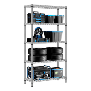 אישור nsf 6 שכבה מתכווננת 800lbs מתכת כרום מדפים יחידת מדפים, 6 שכבות פלדה כרום צלחת מתכת כרום צלחת מתכת כרום מדף - Product Image 1