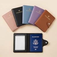 Porte-passeport personnalisé en cuir PU, étui de voyage universel, porte-cartes de luxe pour hommes et femmes