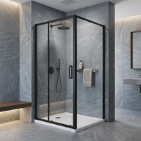 Nouveauté : Cabines de douche avec aluminium noir, dernières tendances contemporaines en matière de cabines de douche