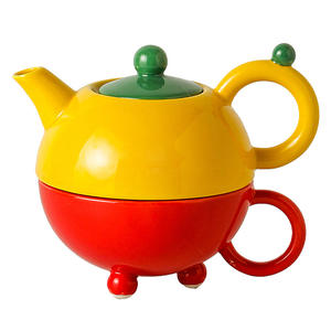 Service à thé en céramique mère-enfant, tasse à café transfrontalière, coffret cadeau haut de gamme, ensemble 1 tasse 1 théière en céramique - Product Image 1