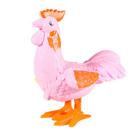 Coq coloré à ressort avec mécanisme d'enroulement - Jouet pour enfants en forme de poussin sauteur