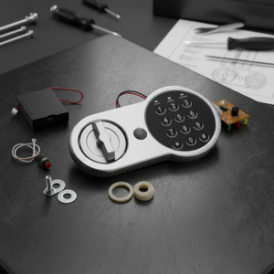 อุปกรณ์เสริมสำหรับตู้เซฟดิจิตอลอิเล็กทรอนิกส์ โมดูลปุ่มกดสีเทาพร้อมแผงวงจรและสายไฟ สำหรับเปลี่ยนในตู้เซฟนิรภัย - Product Image 3