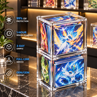 Boîtier de protection personnalisé en acrylique pour ETB, compatible avec les protège-cartes ETB, présentoir transparent pour collection de cartes scellées, vente en gros