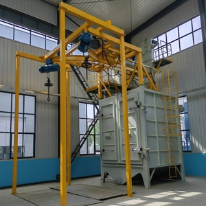 Dễ dàng để cài đặt kết cấu thép tự động móc áo bắn nổ máy để làm sạch kim loại sandblaster phun cát tuabin - Product Image 3