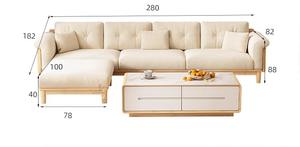 Nordique Moderne En Bois Massif Salon Canapé Meuble <span class=keywords><strong>TV</strong></span> Table Basse Combinaison pour Hôtel Appartement Utilisation - Product Image 5