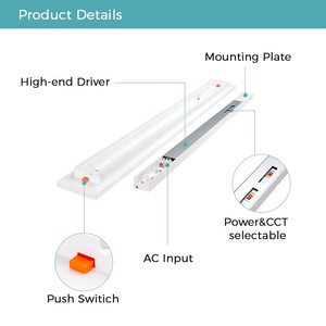 Lámpara colgante montada en superficie suspendida Low <span class=keywords><strong>UGR</strong></span> 3-CCT Seleccionable 120lm/W 36W 42W Led Luz de techo lineal - Product Image 5