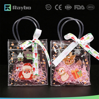 Sacs de shopping en PVC transparent RAYBO en gros, sacs cadeaux en plastique imperméables avec impression de logo personnalisé