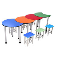 Mobilier scolaire coloré, moderne et populaire, ensemble de table et de chaise de formation combinés pour salle de classe