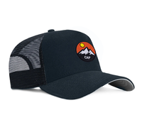 Chapeau de camionneur personnalisé de haute qualité en forme de cadre A 5 panneaux à profil haut Casquette de baseball à bord incurvé structuré avec logo