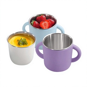 Vaso de Entrenamiento Infantil de Acero Inoxidable 304 de 230 ml con Asa para Bebés y Niños Pequeños, Estilo Americano para el Regreso a Clases - Product Image 3