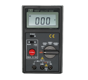 Testeur d'isolation numérique, mégohmmètre TES-1600, plage de tension 250V-1000V, courant de test 1mA, affichage LCD, réglage automatique de zéro - Product Image 2