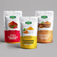 Sachet Doypack Personnalisé en Aluminium Refermable 500g pour Curcuma, Emballage Autoportant avec Fermeture Zip pour Épices