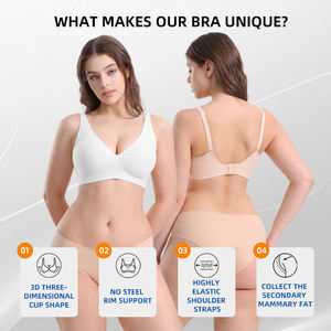 Meilleure vente chaude sans couture grande <span class=keywords><strong>taille</strong></span> Push up Sexy levage fabricants portent une sensation nue haut de <span class=keywords><strong>soutien</strong></span>-<span class=keywords><strong>gorge</strong></span> de sport de tous les jours pour les femmes - Product Image 2