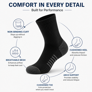 <b>Custom</b> Logo Football <b>Socks</b> Wear Resistant Anti Slip <b>Grip</b> <b>Socks</b> for Football Training Breathable Soccer Crew <b>Socks</b> for Men - Product Image 2