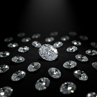Wangfu Jewelry Zircon blanc 5A 8x10mm taille ovale, Zircone cubique synthétique, pierre précieuse en vrac, effet de couleur, traitée, fournisseur en gros