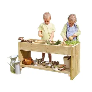 Custom Solid Wooden Ingredients Centre Outdoor Messy Play Kids Exploration Playscape