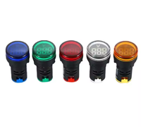 Sweideer Mini LED Voltmètre numérique et ampèremètre Affichage rond 22mm AC 24 ~ 500V
