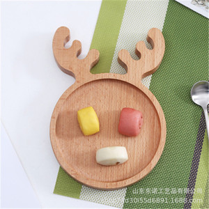 Platos de madera con forma de animales de dibujos animados para niños, platos poco profundos para uso doméstico - Product Image 4