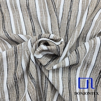 Offre Spéciale 100% Polyester cationique doux au toucher à rayures verticales popeline tissu teint en fil pour les robes des femmes technique tissée