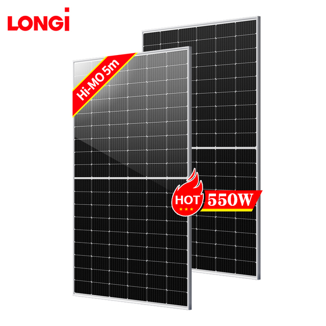 Longji Solar Panel Solar Wafers LR5-54HTB 535-555W 550W Class a Mono Perc Half Cell 182mm Panel Solar