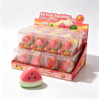 Jouet anti-stress souple et croustillant en forme de pastèque, simulation de fruit, jouet de décompression pour enfants