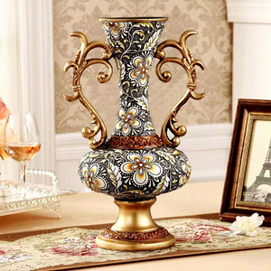 European-style High-end Home Accessories Vase <b>Ornaments</b> Vintage Luxury Resin Decoration <b>Ornaments</b> New House Living Room <b>Flower</b> - Product Image 6