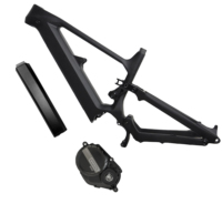 Cadre en Fiber de carbone EMTB Enduro adapté au moteur Bafang Torque Mid Drive M510 M560 M600 Dengfu E10 Ebike Suspension complète AM Frame