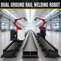 Bras robotisé à charge lourde, double rail, sept axes, robot de soudage pour grandes pièces longues, soudage automatique de métaux structurels