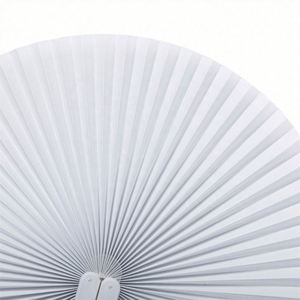 Fairy Blank White Heart Shape Folding Handheld Paper Hand Fans Plastic Handles Customized Colors DIY Painting for - Product Image 4