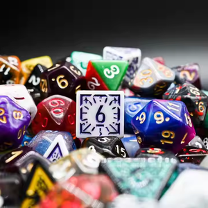 ลูกเต๋า DND RPG หลากสี มีจำหน่าย ลูกเต๋าพลาสติกขายส่ง ลูกเต๋าอะคริลิกหลายเหลี่ยม พร้อม D4 D6 D8 D10 D12 D20 D100 - Product Image 4